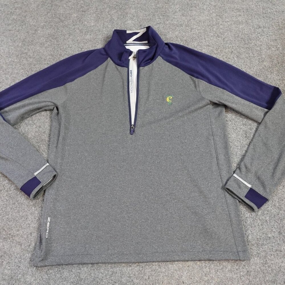 Zero Restriction Mens Pullover Medium Gray Blue 1… - image 1